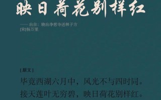 毕竟西湖六月;毕竟西湖六月中全诗
